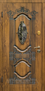 Фото  Стальная дверь Дверь с терморазрывом с ковкой №6 с отделкой МДФ ПВХ