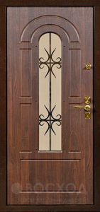 Фото  Стальная дверь Дверь с ковкой №14 с отделкой Винилискожа
