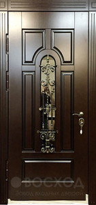 Фото  Стальная дверь Дверь с ковкой №16 с отделкой Винилискожа