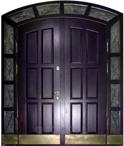 Фото стальная дверь Парадная дверь №14 с отделкой Массив дуба