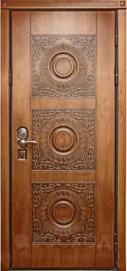 Фото стальная дверь Трёхконтурная дверь с зеркалом №13 с отделкой МДФ ПВХ