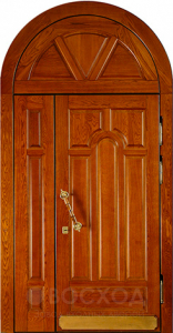 Фото стальная дверь Арочная парадная дверь №10 с отделкой Массив дуба
