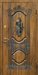 Фото стальная дверь Дверь с терморазрывом с ковкой №6 с отделкой МДФ ПВХ