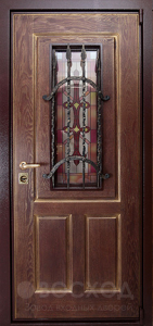 Фото стальная дверь Дверь с ковкой №20 с отделкой МДФ ПВХ