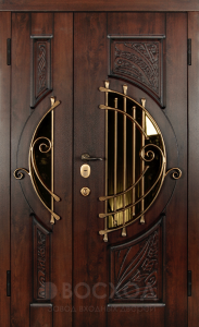 Фото стальная дверь Парадная дверь №329 с отделкой Массив дуба