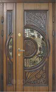 Фото стальная дверь Парадная дверь №357 с отделкой Массив дуба