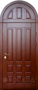 Фото стальная дверь Арочная парадная дверь №124 с отделкой Массив дуба