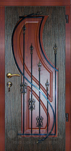 Фото стальная дверь С терморазрывом №49 с отделкой МДФ Шпон