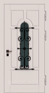 Фото стальная дверь Дверь с терморазрывом с ковкой №3 с отделкой МДФ ПВХ