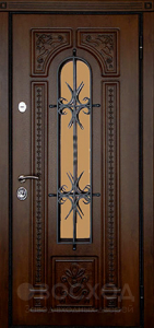 Фото стальная дверь Дверь с ковкой №14 с отделкой Порошковое напыление