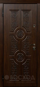 Фото  Стальная дверь МДФ №521 с отделкой Ламинат