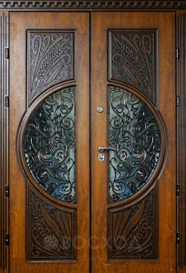 Фото стальная дверь Парадная дверь №101 с отделкой Массив дуба