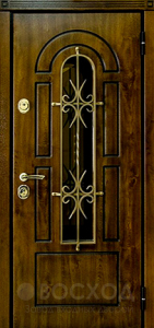 Фото стальная дверь Дверь с ковкой №12 с отделкой МДФ ПВХ