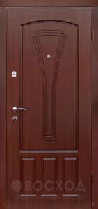 Фото стальная дверь Дверь в дом из бруса №15 с отделкой МДФ Шпон