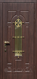 Фото стальная дверь Дверь с ковкой №6 с отделкой МДФ ПВХ