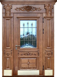 Фото стальная дверь Парадная дверь №59 с отделкой Массив дуба