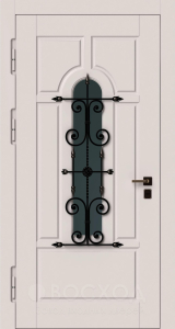 Фото  Стальная дверь Дверь с терморазрывом с ковкой №3 с отделкой МДФ ПВХ