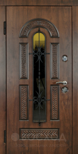 Фото  Стальная дверь Дверь с терморазрывом с ковкой №5 с отделкой МДФ ПВХ